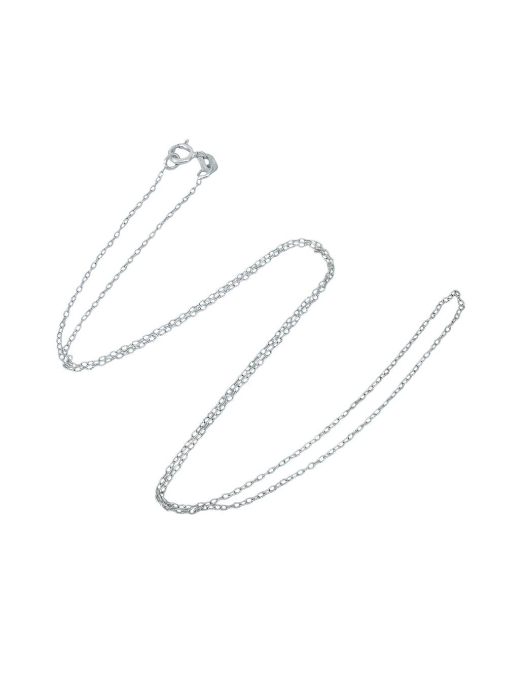 Vintage Italian Sterling Silver 925 Fine Cable Chain Necklace 18"